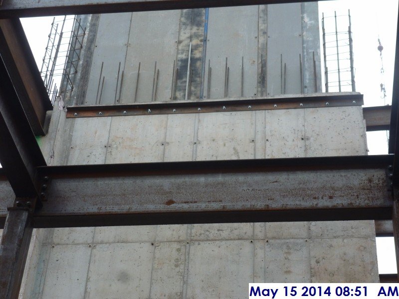 Steel angles for the metal deck (3rd Floor) at Elev. 4,5 Facing East (800x600)